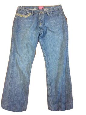 VTG Y2K Steve & Barry's Jeans Women 10R Blue Embroidered Boho Retro Western